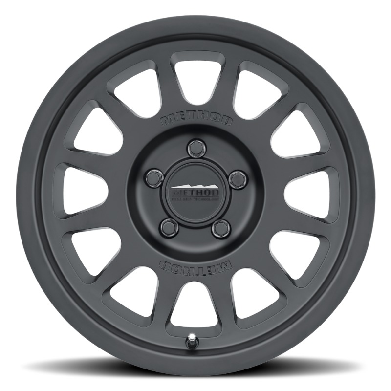 MR703 17x8.5 0mm Offset 5x5 71.5mm CB Matte Black Wheel - Click Image to Close