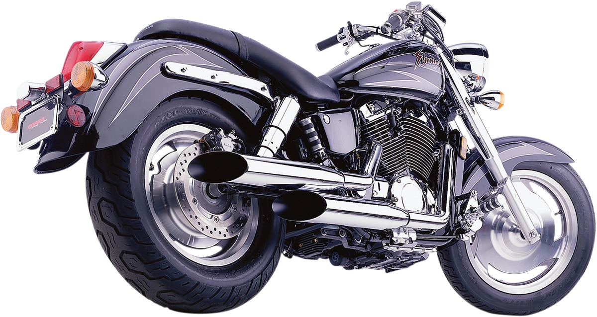 Classic Deluxe Slashcut Full Exhaust - For 00-07 Honda VT1100C2 Shadow Sabre - Click Image to Close