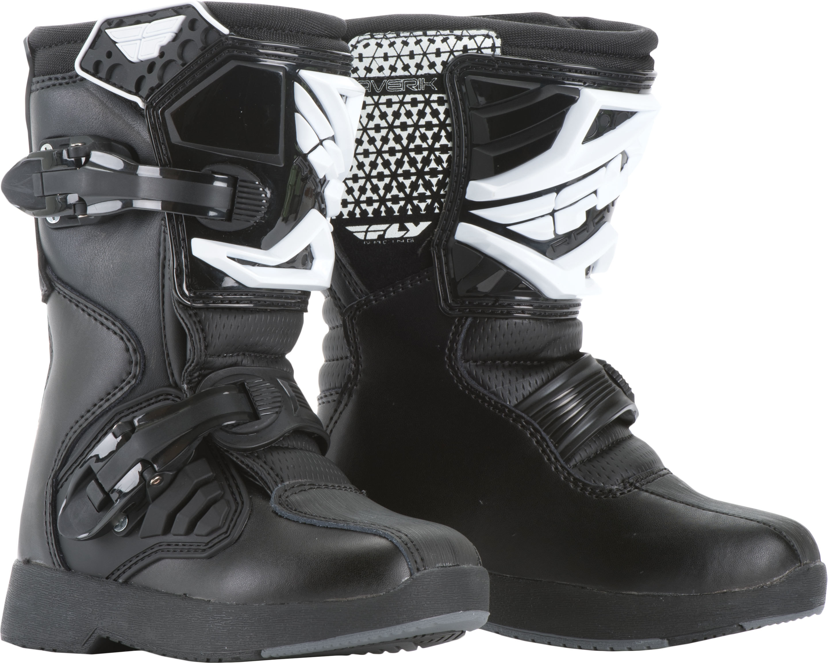 Youth Mini Maverik MX Boots Black US Youth 10 - Click Image to Close