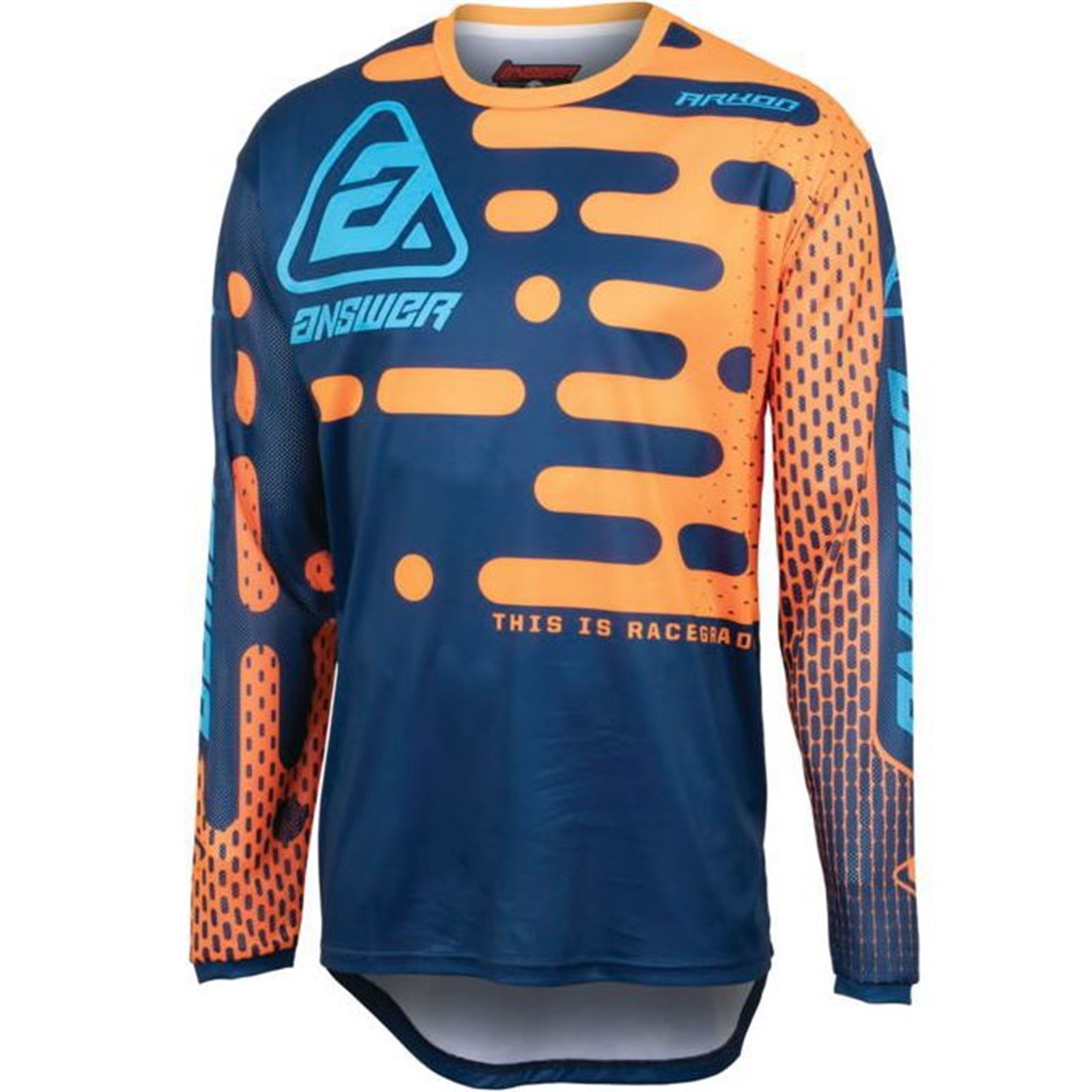 23.5 Arkon Boost Jersey Navy/Orange/Blue Youth - XL - Click Image to Close