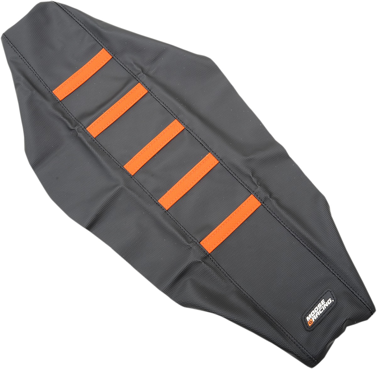 Black/Orange Ribbed Seat Cover - For 15-18 KTM SX/F XC/F - Click Image to Close