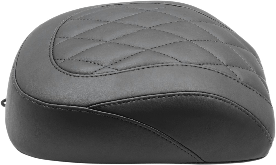 Tripper Diamond Synthetic Leather Wide Pillion Pad - For 18-19 HD FXBR - Click Image to Close