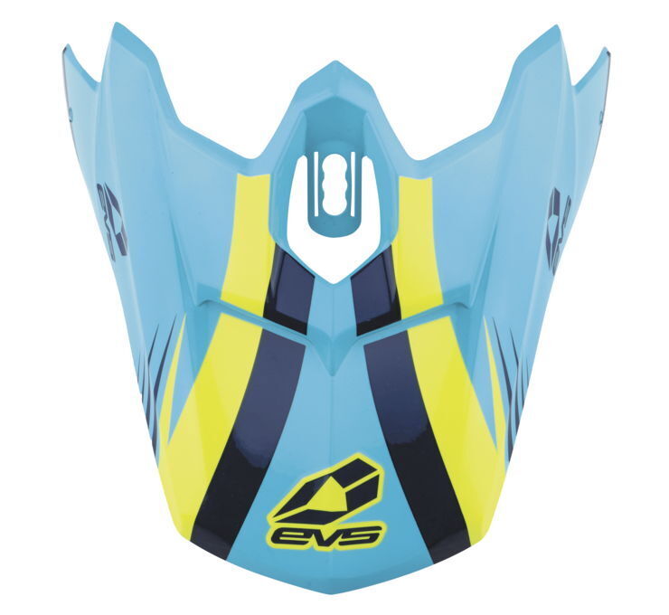 EVS T3 Works Visor - Blue/Hi-Vis/Yellow, Youth Replacement Visor - Click Image to Close