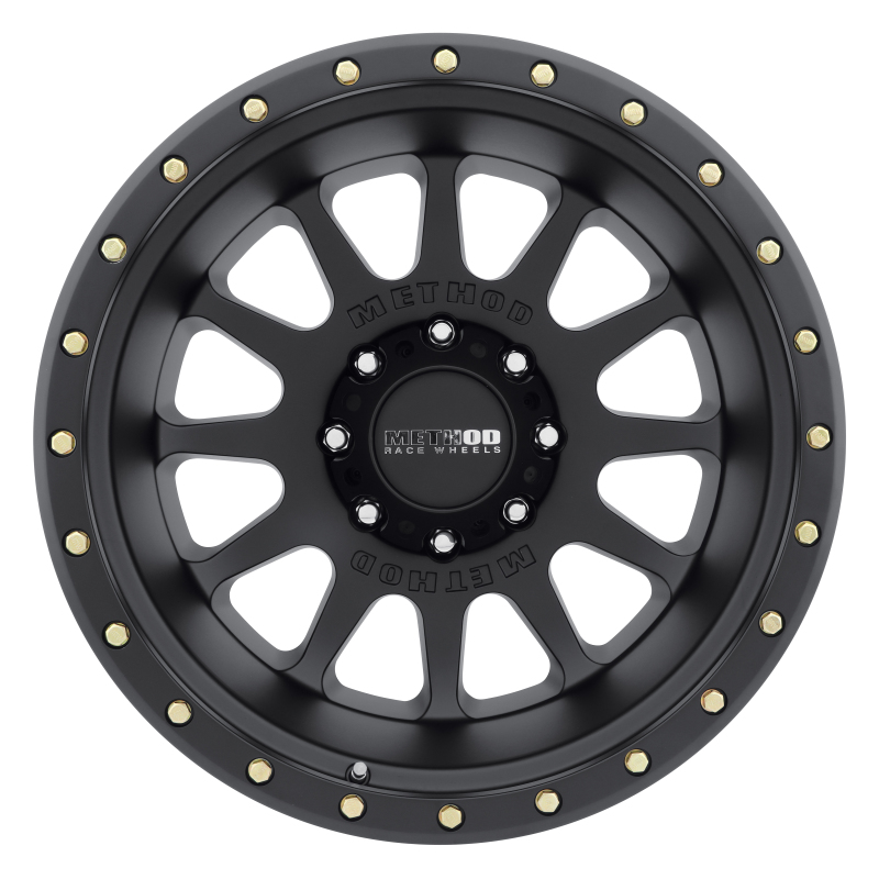 MR605 NV 20x12 -52mm Offset 8x6.5 121.3mm CB Matte Black Wheel - Click Image to Close