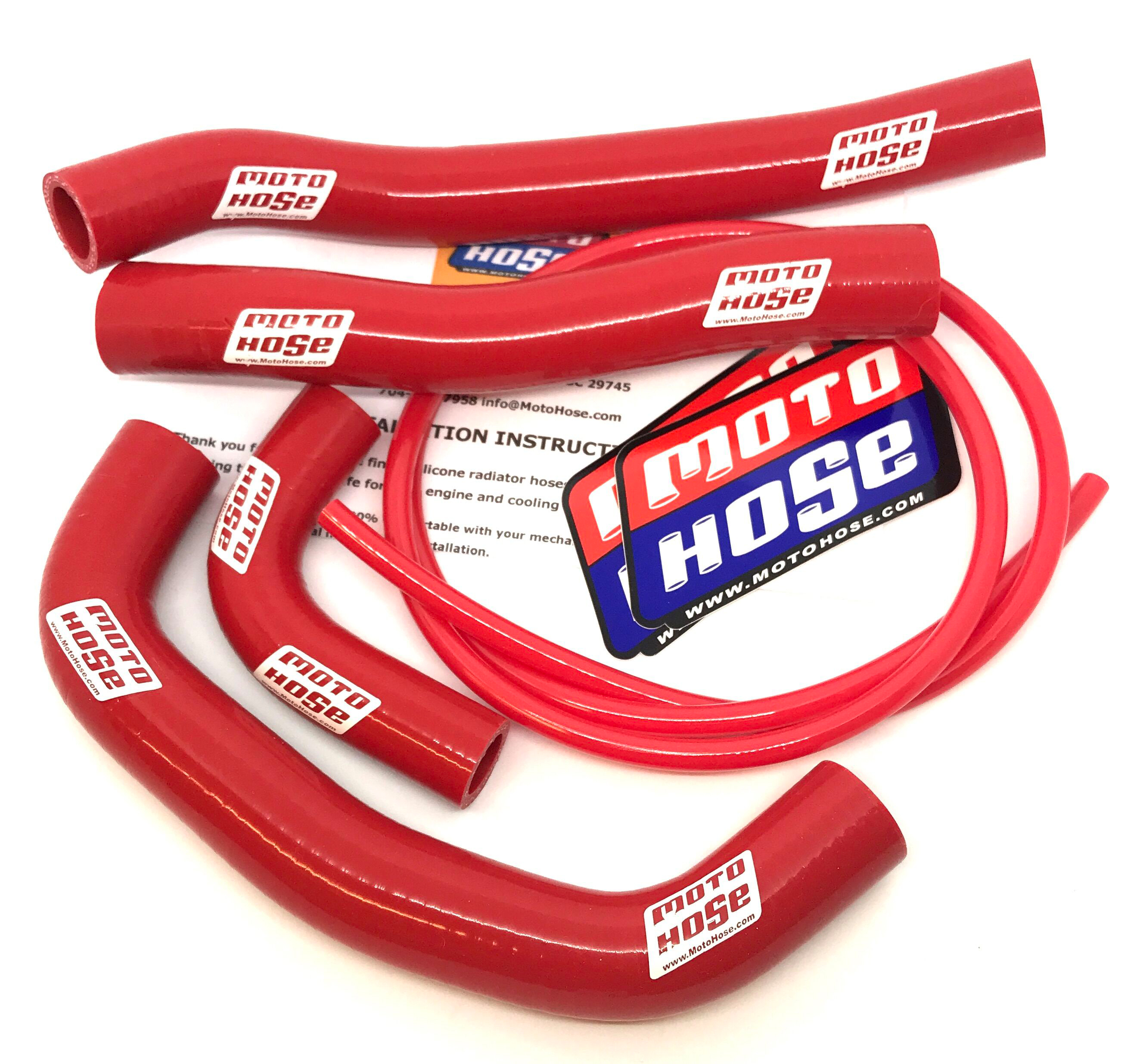 Red Silicone Radiator Hose Kit - For 17-20 Honda CRF450R/RX - Click Image to Close