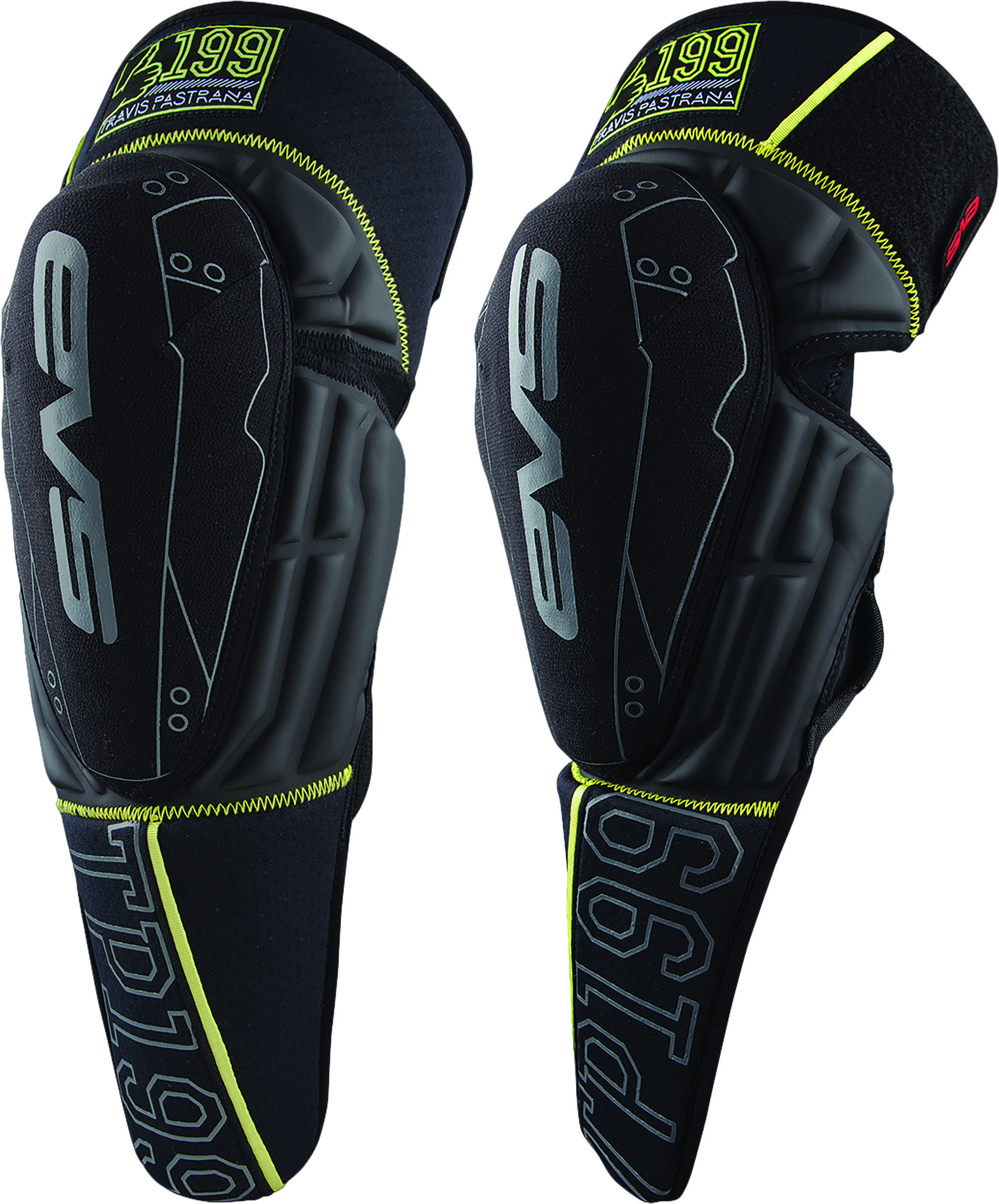 Tp199 Knee Guards Black/Hi-Vis - Youth - Click Image to Close