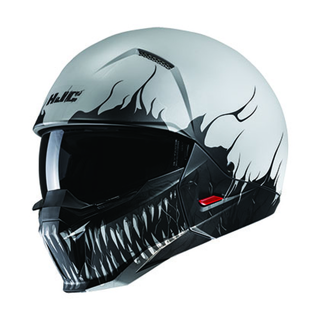 Black/White HJC i20 Scraw Street Helmet - Medium - Click Image to Close