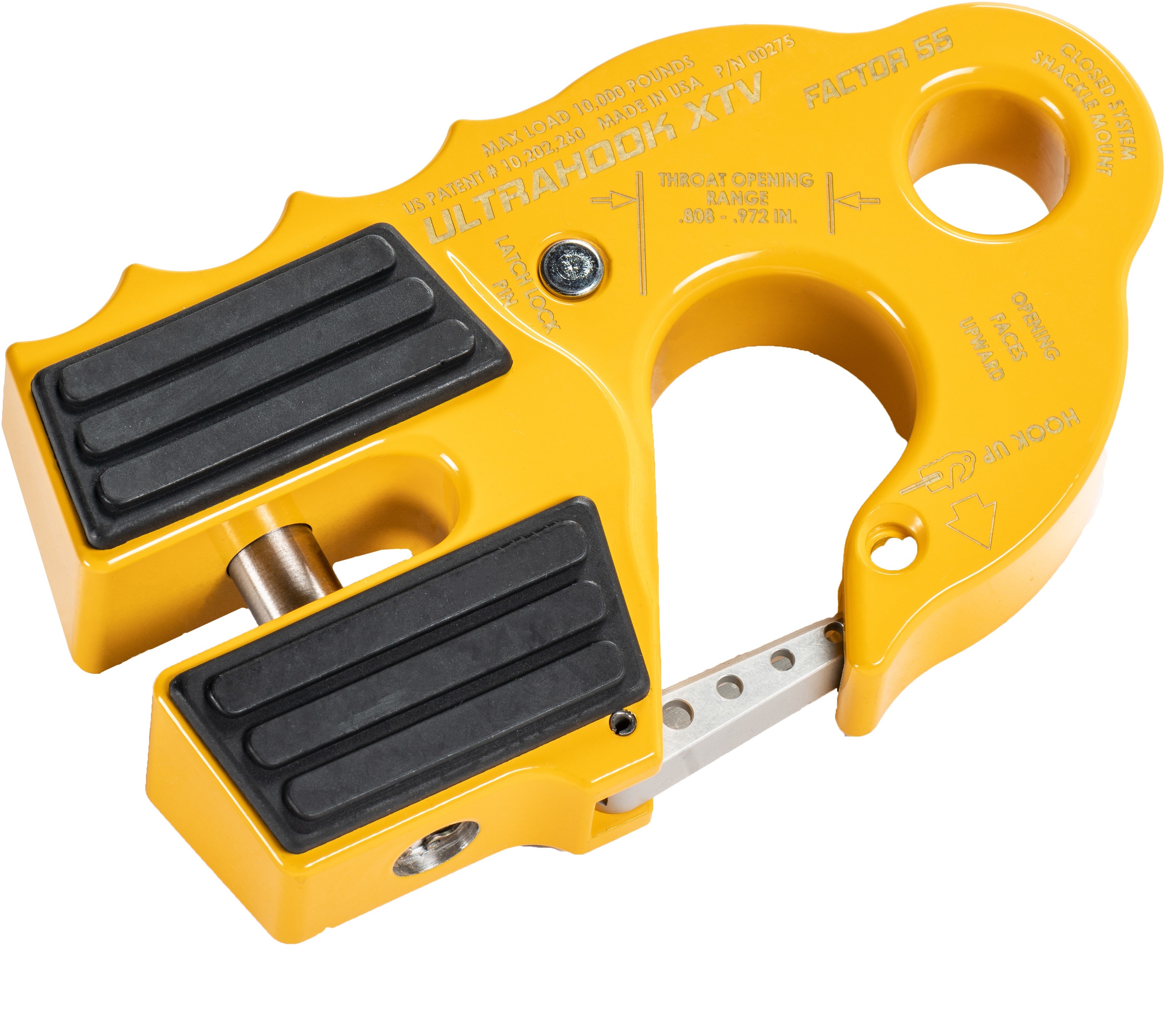 UltraHook XTV Winch Line Shackle Mount - Yellow - Click Image to Close