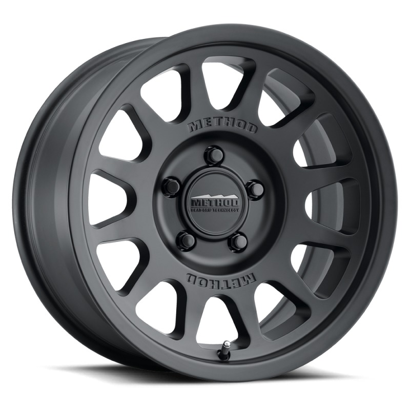 MR703 17x7.5 +50mm Offset 5x160 65mm CB Matte Black Wheel - Click Image to Close