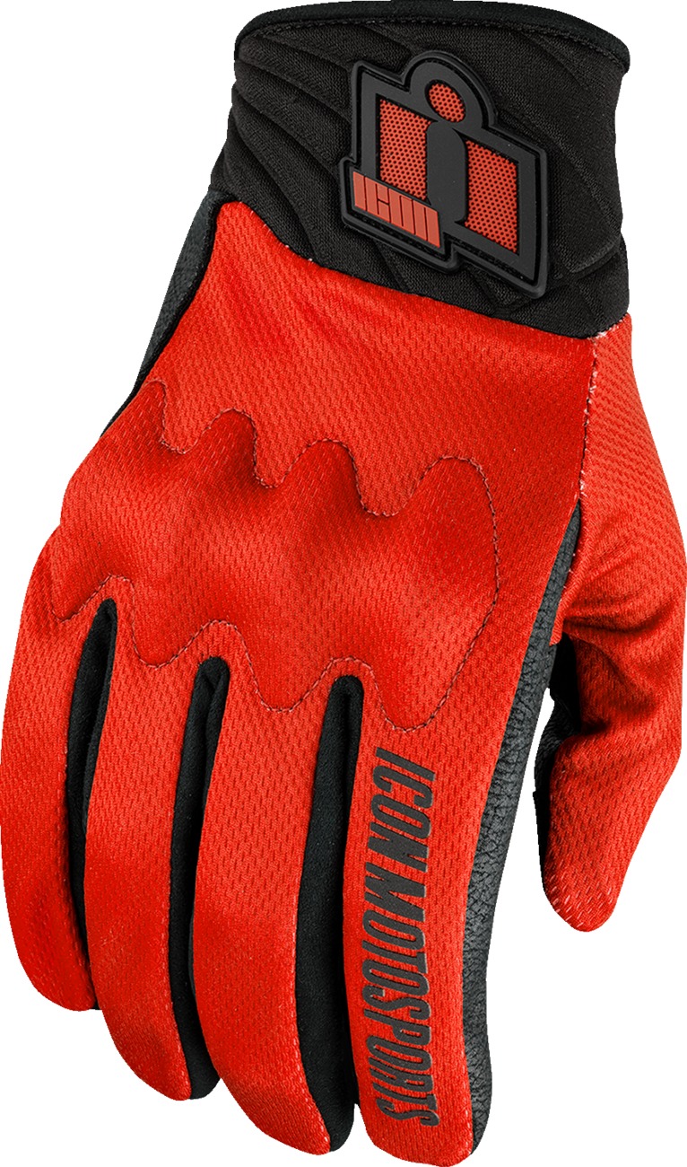 Anthem3 Gloves - Red Medium - Men's short cuff sport riding gloves - Click Image to Close