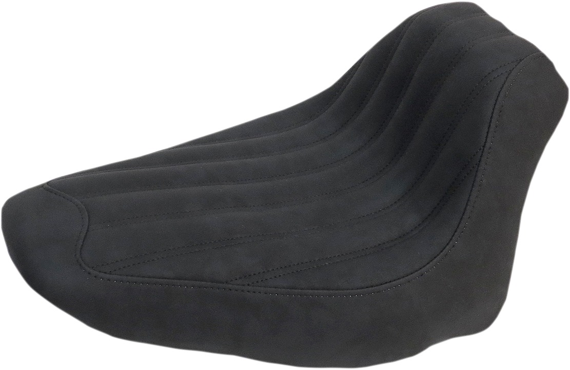 Knuckle Ribbed Solo Seat Black Gel - For Harley FLSTN FLSTC - Click Image to Close