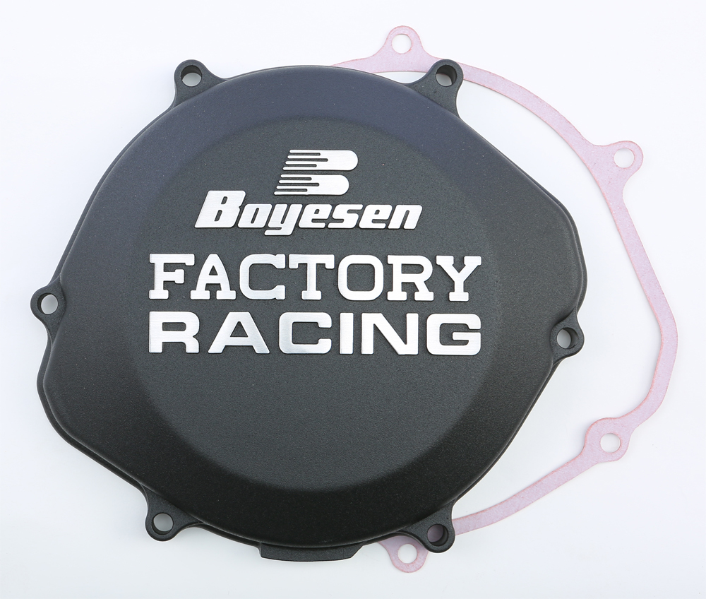 Black Factory Racing Clutch Cover - For 02-07 Honda CR250R - Click Image to Close