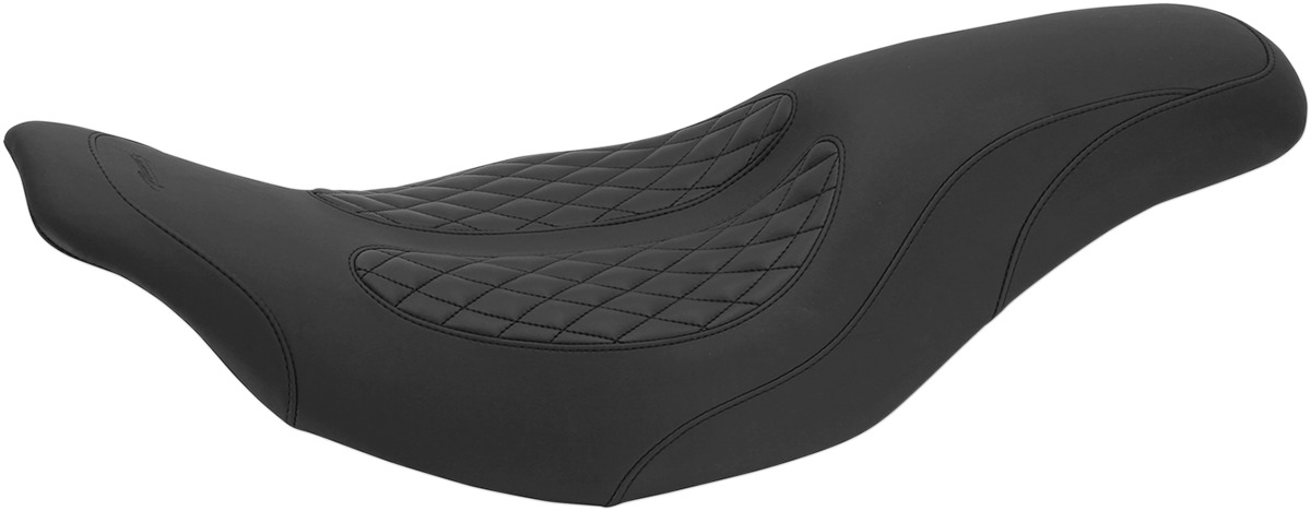 Dave Perewitz Diamond Vinyl 2-Up Seat - For 97-07 Harley FLHT FLTR - Click Image to Close