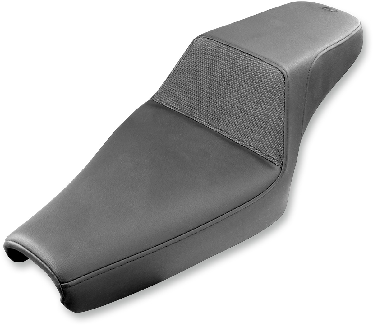 Step-Up Gripper 2-Up Seat - Black - For 05-20 Harley XL w/ 3.3 gal tank - Click Image to Close