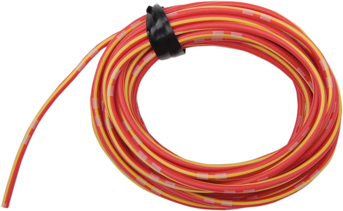 13' Color Match Electrical Wire - Red / Yellow 14A/12V 20AWG - Click Image to Close