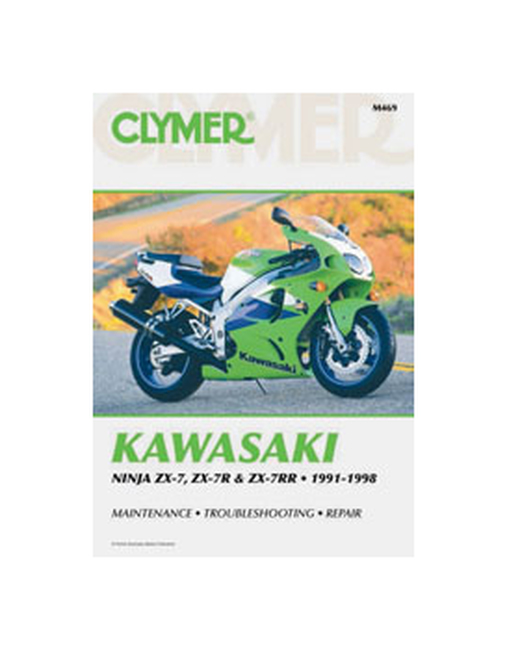 Shop Repair & Service Manual - Soft Cover - For 1991-1998 Kawasaki Ninja ZX7 - Click Image to Close