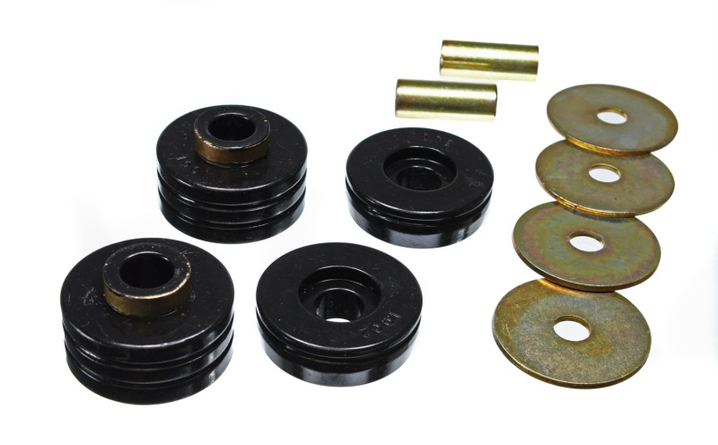 66-77 Ford Bronco 4WD Black Transmission Mount Set - Click Image to Close