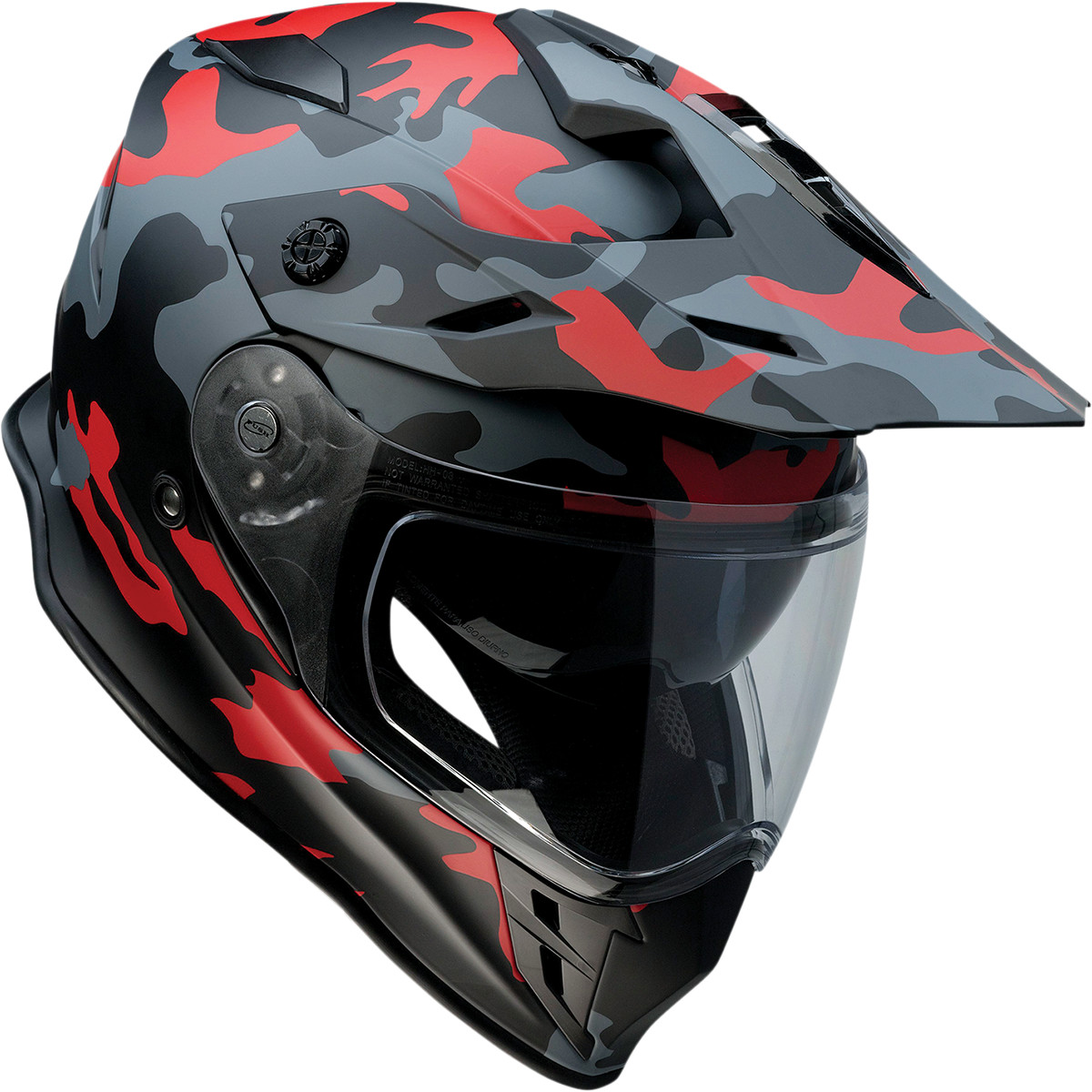 Range Dual Sport Helmet Small - Red Camo - Click Image to Close