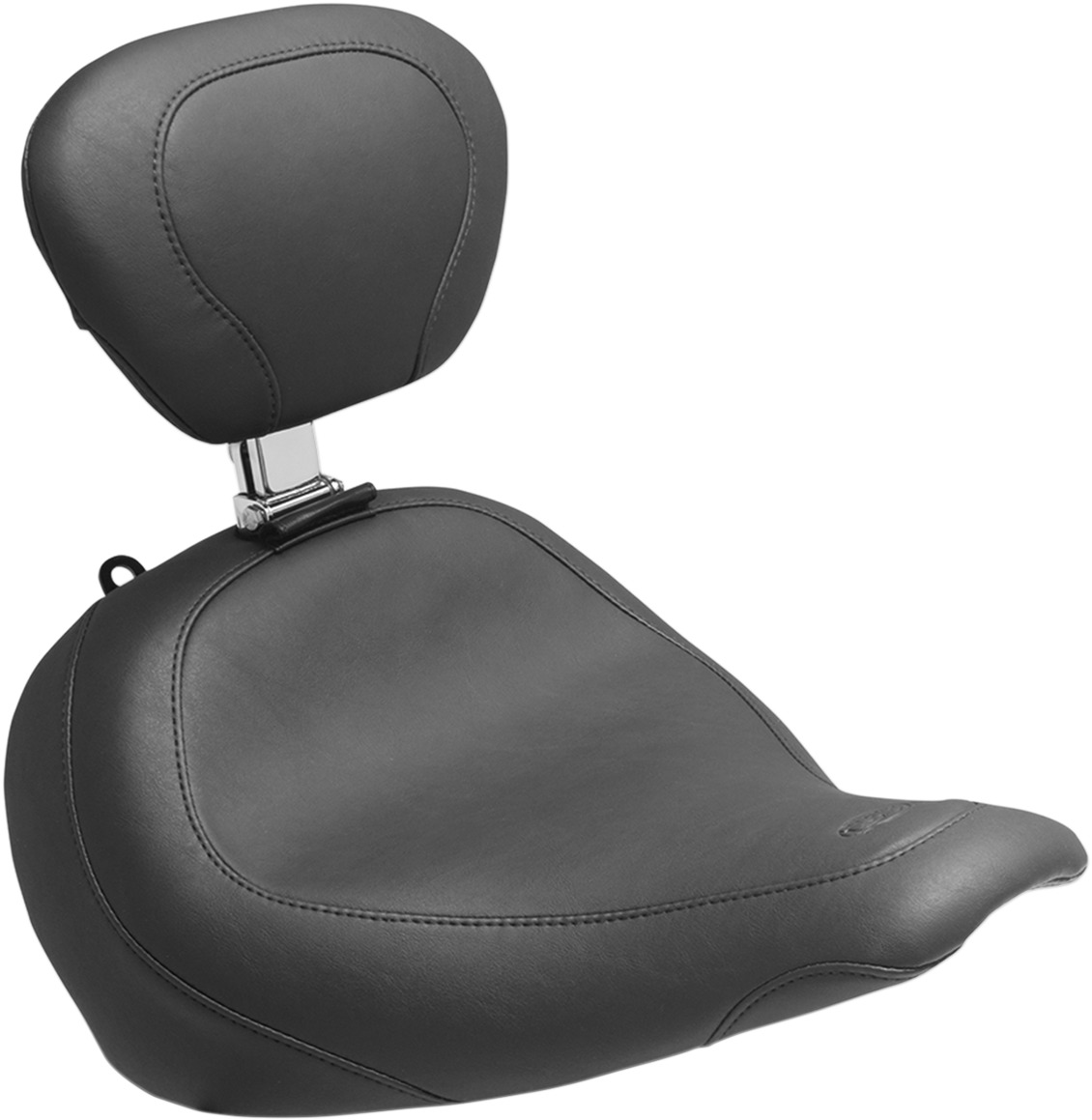 Tripper Smooth Wide/Low Solo Seat w/Backrest - For 18-21 Harley FLFB FatBoy - Click Image to Close