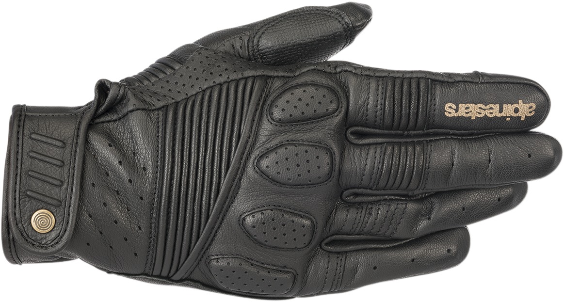 Crazy 8 Leather Motorcycle Gloves Black Medium - Click Image to Close