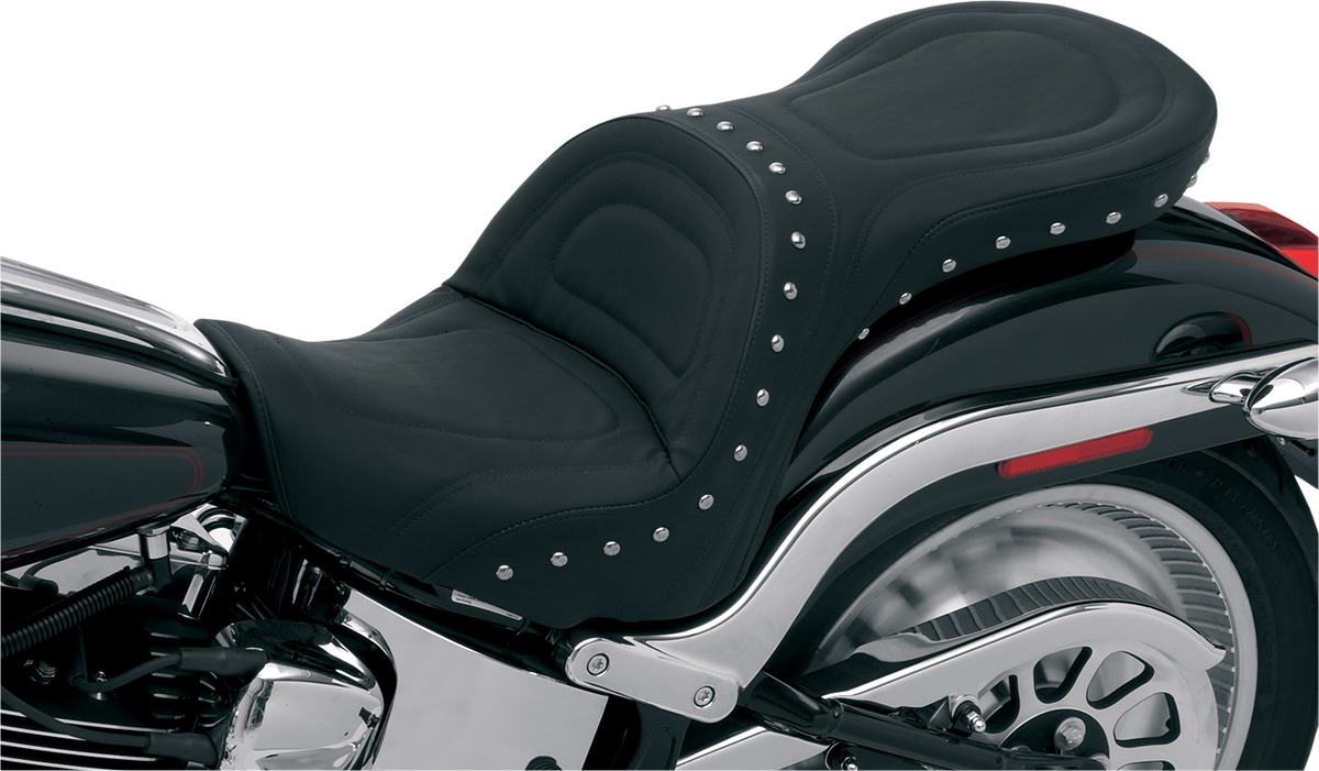 Explorer Special Studded 2-Up Seat Black Gel - For 00-07 HD FXSTD - Click Image to Close