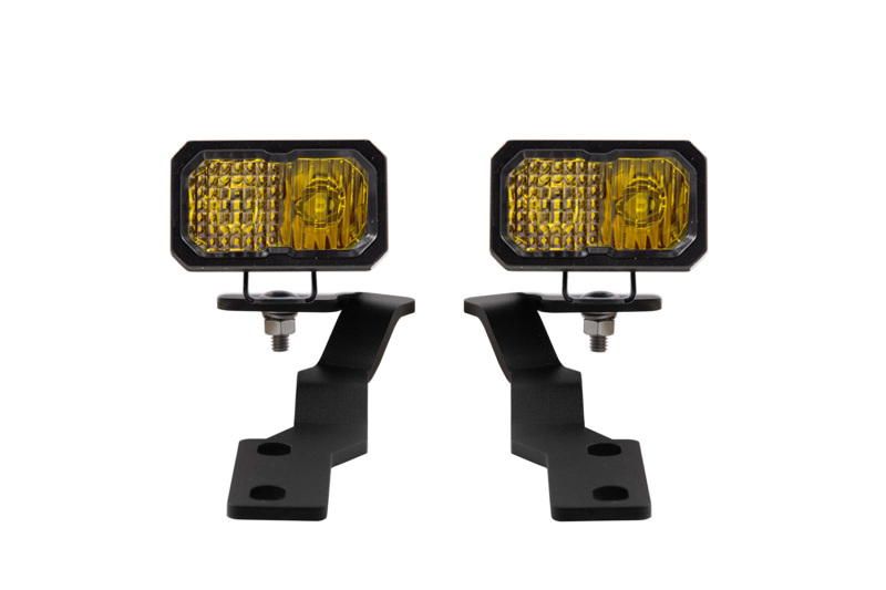 16-21 Toyota Tacoma Stage Series 2in LED Ditch Light Kit - Yellow Pro Combo - Click Image to Close