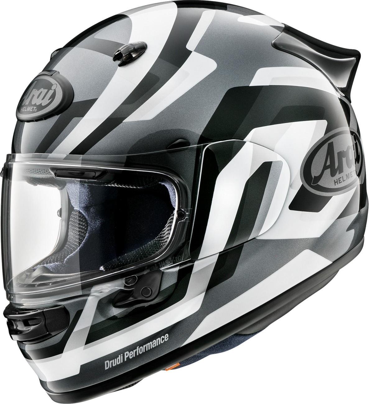 Arai Contour-X Snake Helmet Large Silver/Black/White - Full-face touring helmet with aerodynamic design - Click Image to Close