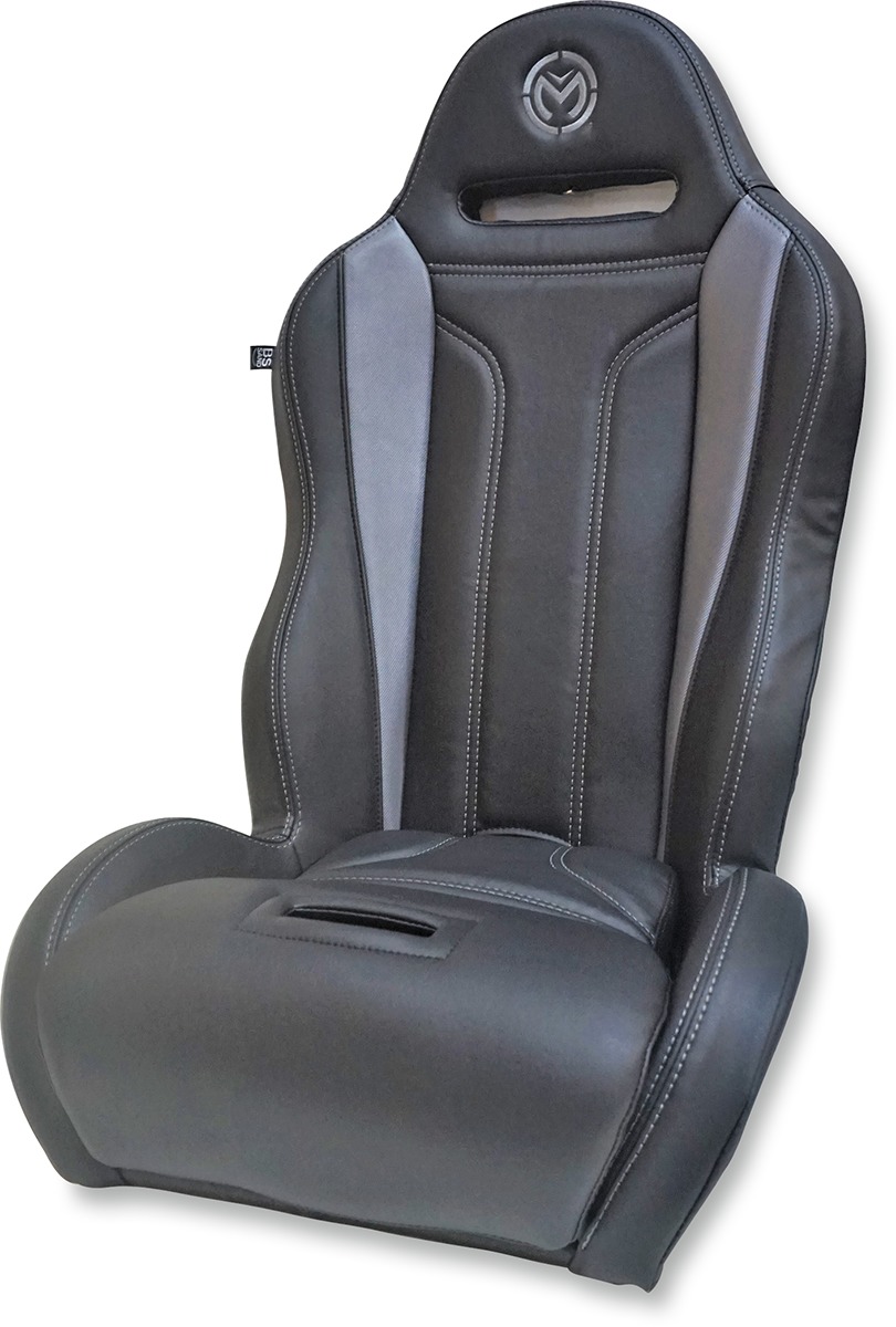 Vinyl Bucket Seat Black & Gray - For 15-20 Polaris RZR 900 /XP Turbo - Click Image to Close