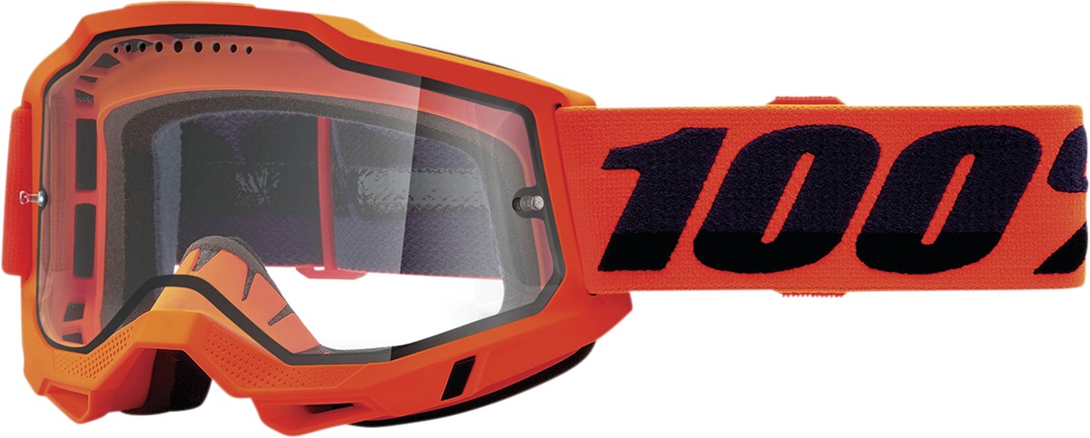 100% Accuri 2 Enduro MTB Goggles - Orange w/ Clear Lens - Click Image to Close