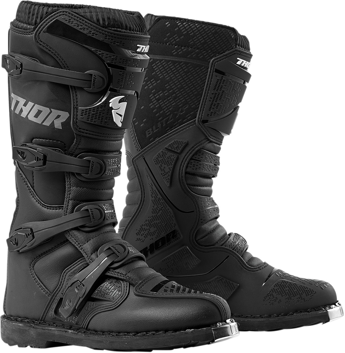 Blitz XP Dirt Bike Boots - Black MX Sole Men's US-Size 12 - Click Image to Close