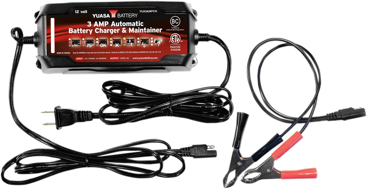 3-Amp Automatic Charger and Maintainer - Yuasa 3 Amp Charg / Maintain - Click Image to Close