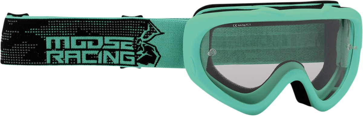 Qualifier Youth Cyan / Black / Mint Agroid Goggles - Clear Lens - Click Image to Close