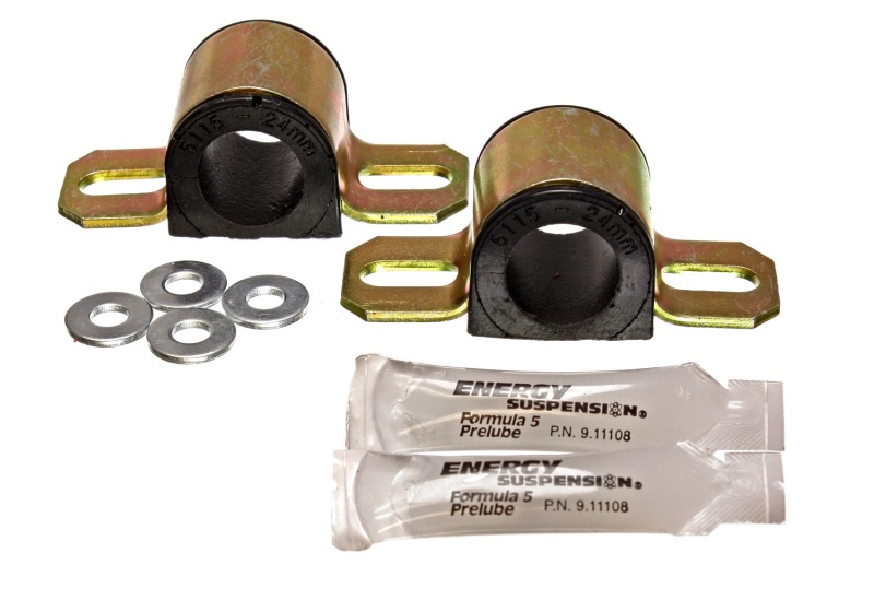 86-91 Mazda RX7 Black 24mm Front Sway Bar Bushings - Click Image to Close