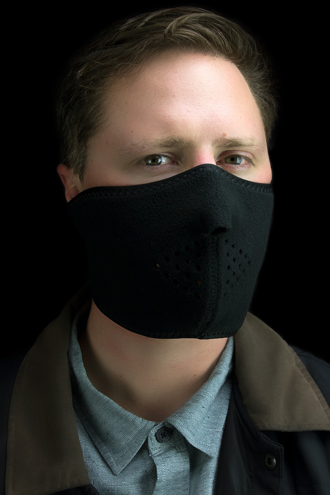 Half-Face Neoprene Mask - Face Mask Half Neoprene Black - Click Image to Close