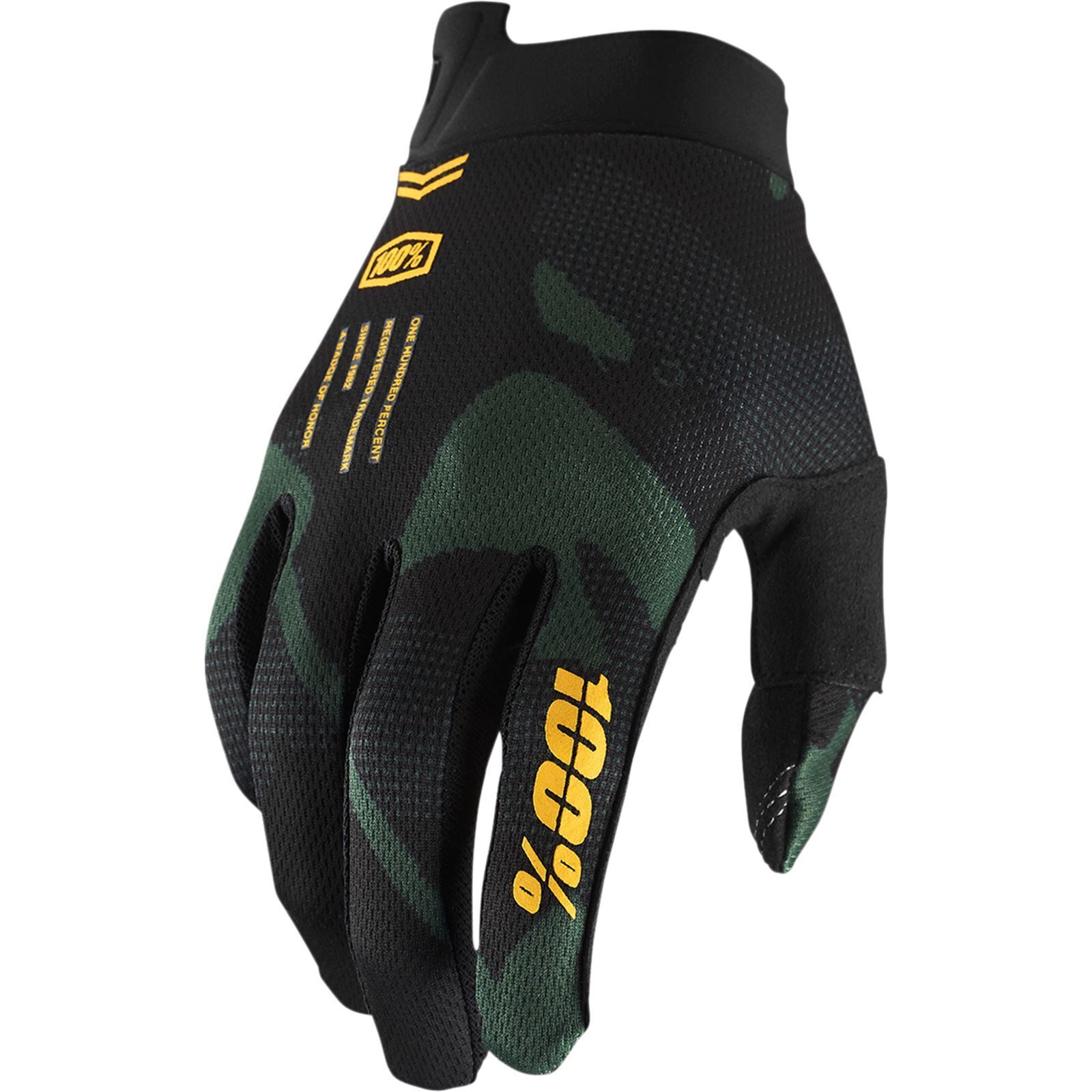 100% iTrack Men's Gloves Medium Black - Click Image to Close