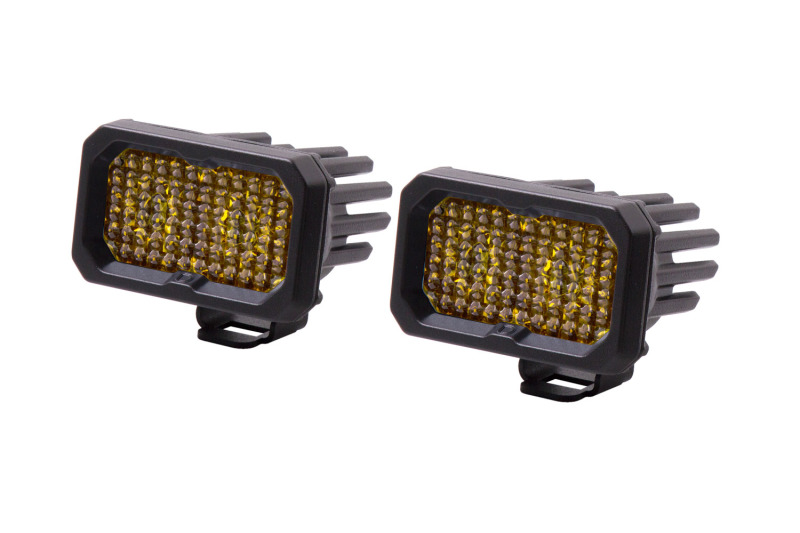 Stage Series 2 In LED Pod Sport - Yellow Flood Standard ABL (Pair) - Click Image to Close