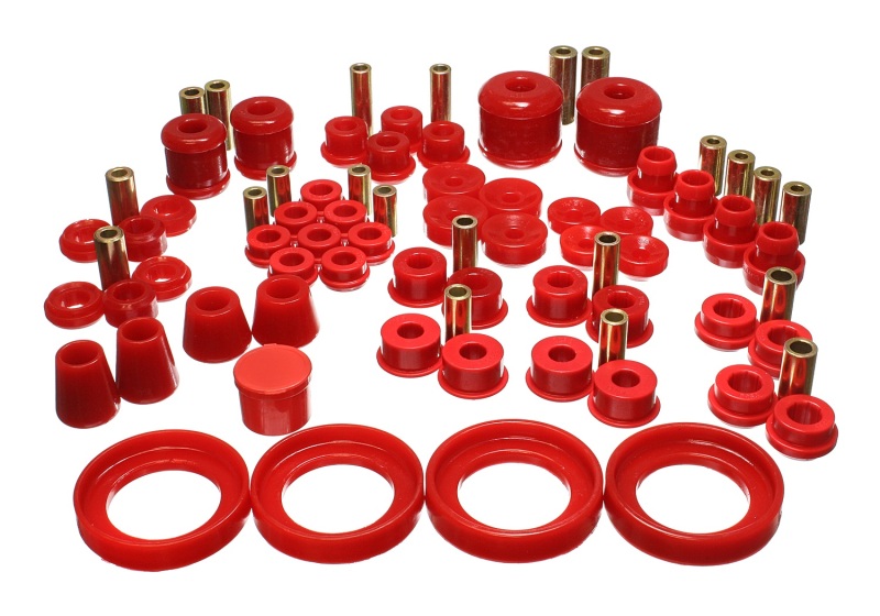 97-01 Honda Prelude (Type SH only) Red Hyper-Flex Master Bushing Set - Click Image to Close