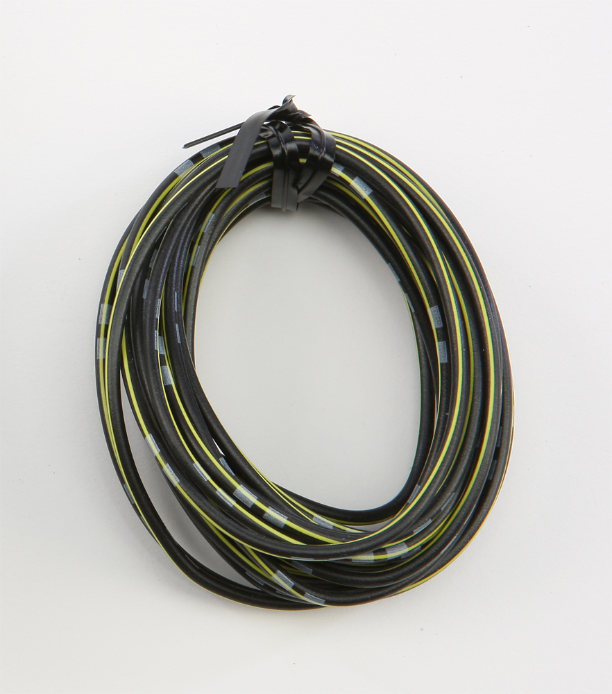 13' Color Match Electrical Wire - Black / Yellow 14A/12V 20AWG - Click Image to Close