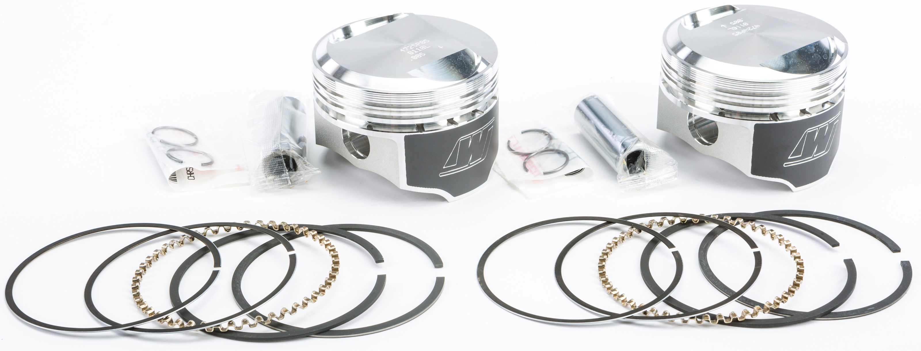 High Performance Forged Pro Lite Piston Kit - .005, 85-99 Big Twin, Wisco - Click Image to Close