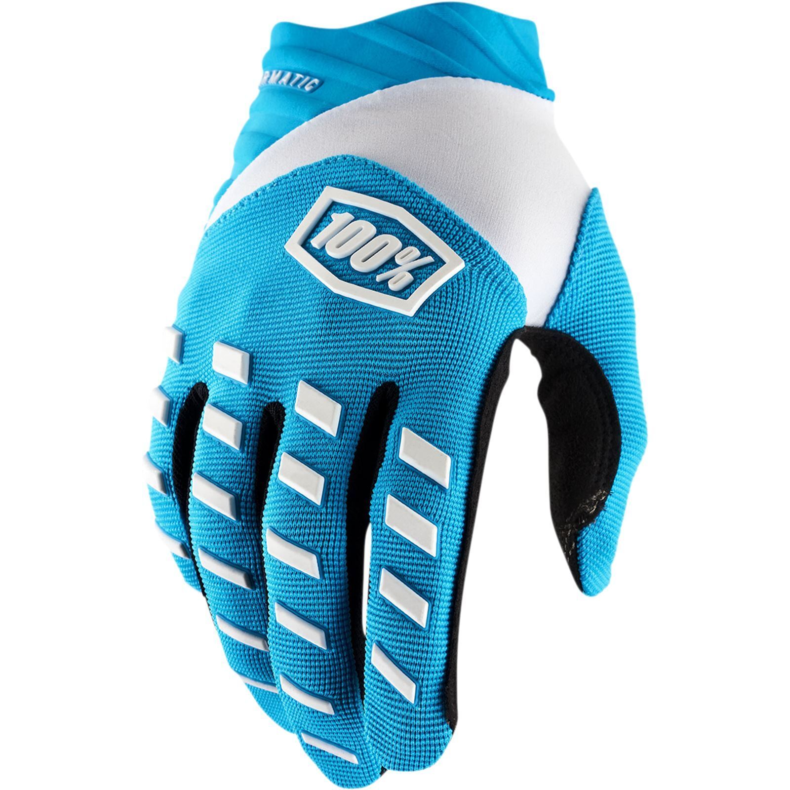 100% Airmatic Men's Blue Motocross Gloves, Size Large - Click Image to Close