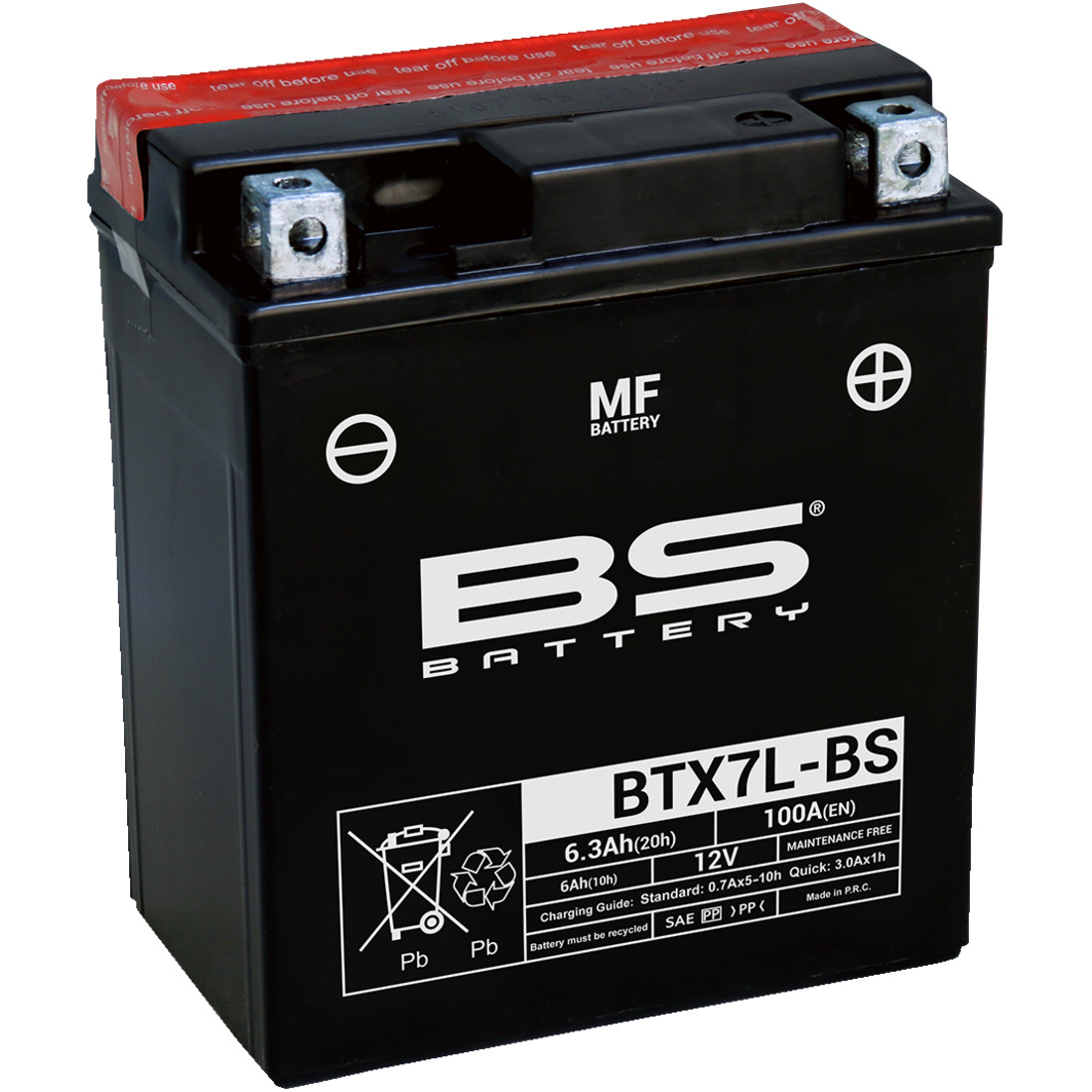 AGM Maintenance Free Battery 100CCA 12V 6Ah - Replaces YTX7L - Click Image to Close