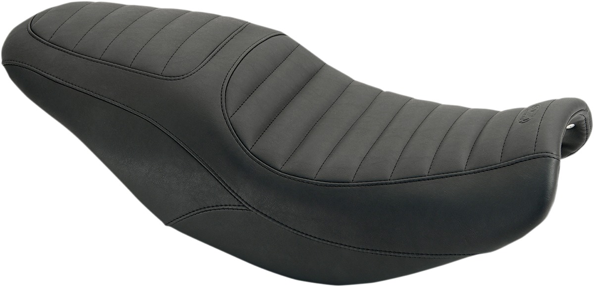 Retro Stitched Vinyl 2-Up Seat Black Foam - For 15-16 Triumph Scrambler - Click Image to Close