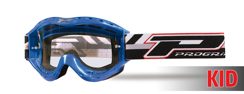 3101 Blue Atzaki Youth MX Goggles - Clear Lens - Click Image to Close