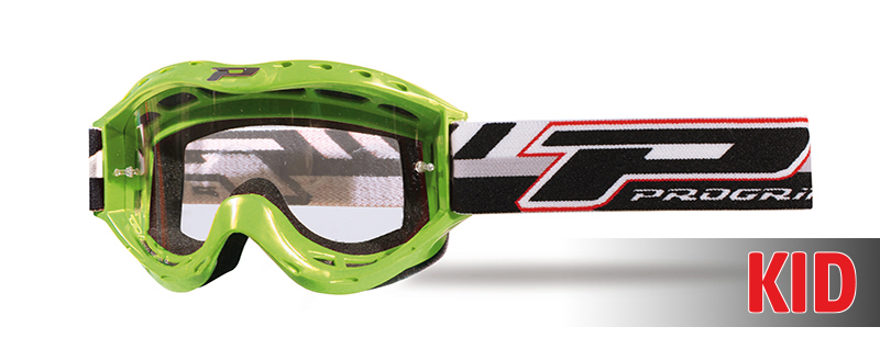 3101 Green Atzaki Youth MX Goggles - Clear Lens - Click Image to Close