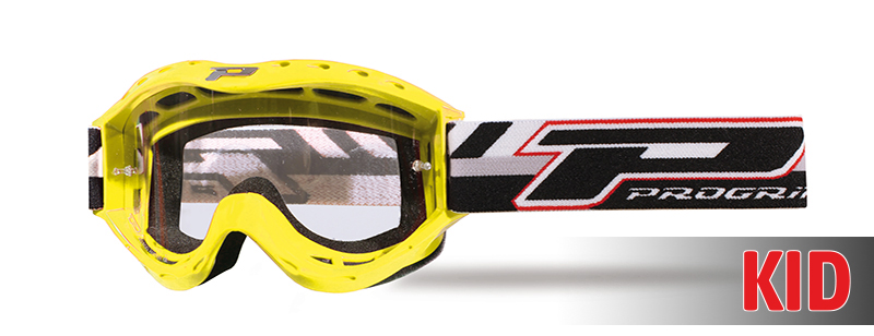 3101 Yellow Atzaki Youth MX Goggles - Clear Lens - Click Image to Close