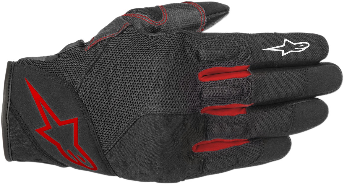 Crossland Motorcycle Gloves Black/Red X-Large - Click Image to Close