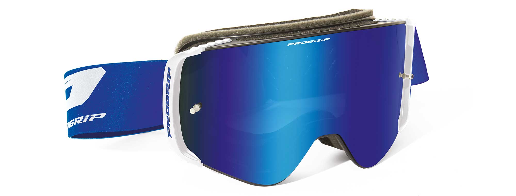 3206 Advanced MX Goggles - White w/ Magnetic Blue Iridium Lens - Magnetic Lens for fast and easy lens changes - Click Image to Close