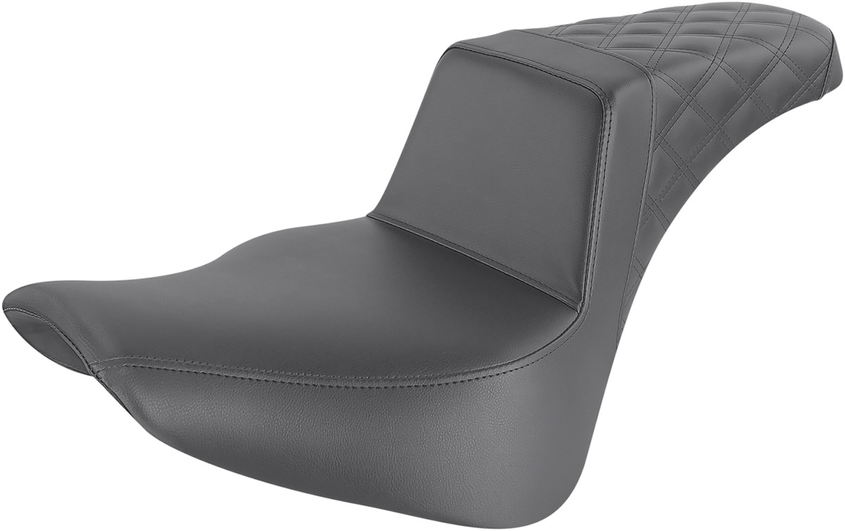 Step-Up Rear Lattice Stitch 2-Up Seat Black Gel - For 18-20 HD FLDE FLHC - Click Image to Close