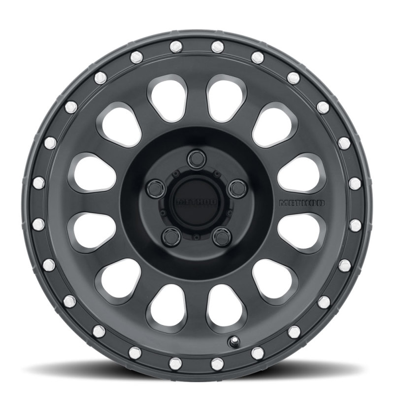 MR315 17x8.5 0mm Offset 5x5 71.5mm CB Matte Black Wheel - Click Image to Close