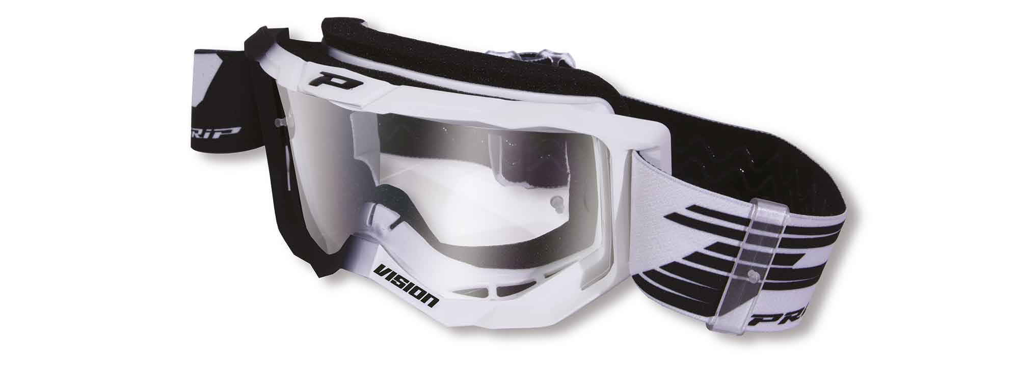 3300FL Vision MX Goggles - Black & White w/ Clear Lens - Click Image to Close